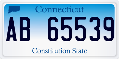 CT license plate AB65539