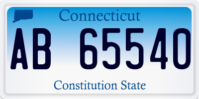 CT license plate AB65540