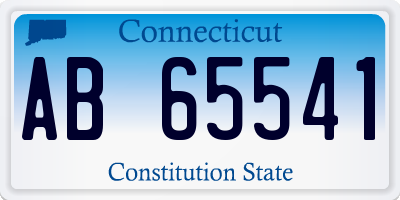 CT license plate AB65541