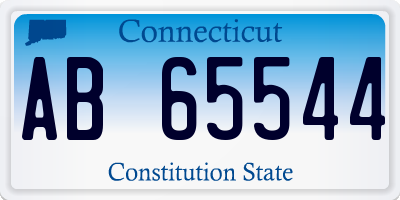 CT license plate AB65544