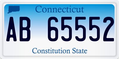 CT license plate AB65552