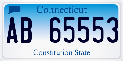 CT license plate AB65553