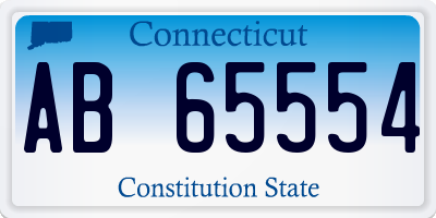 CT license plate AB65554