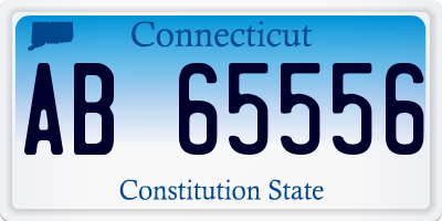 CT license plate AB65556