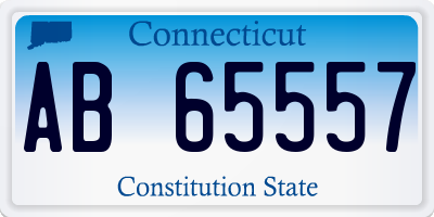 CT license plate AB65557