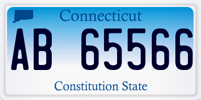 CT license plate AB65566