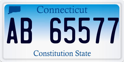 CT license plate AB65577