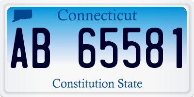 CT license plate AB65581