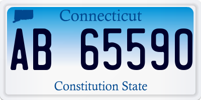 CT license plate AB65590