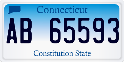 CT license plate AB65593