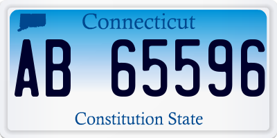 CT license plate AB65596