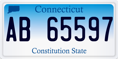 CT license plate AB65597