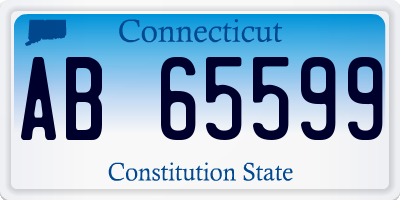 CT license plate AB65599