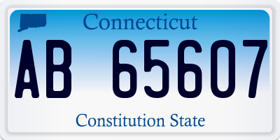 CT license plate AB65607