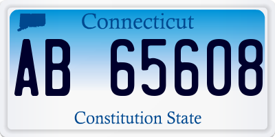 CT license plate AB65608