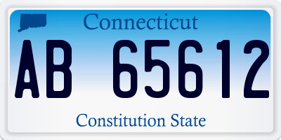 CT license plate AB65612