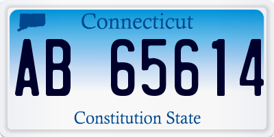 CT license plate AB65614