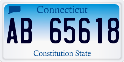 CT license plate AB65618