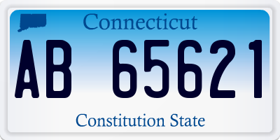 CT license plate AB65621