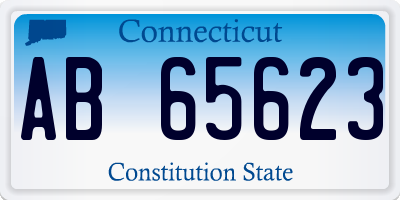 CT license plate AB65623