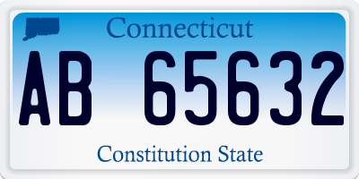 CT license plate AB65632