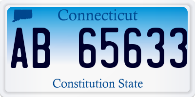 CT license plate AB65633