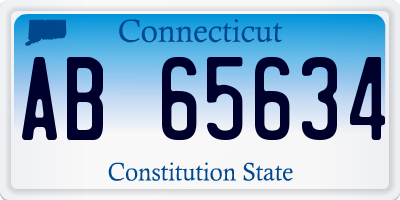 CT license plate AB65634