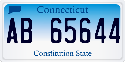 CT license plate AB65644