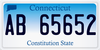 CT license plate AB65652