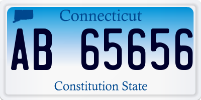 CT license plate AB65656