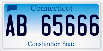 CT license plate AB65666