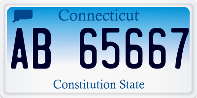 CT license plate AB65667