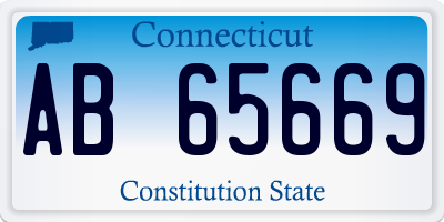 CT license plate AB65669