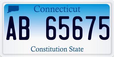 CT license plate AB65675