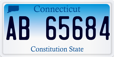 CT license plate AB65684