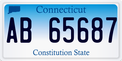 CT license plate AB65687