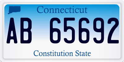 CT license plate AB65692
