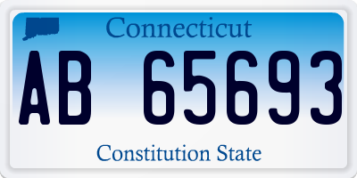 CT license plate AB65693