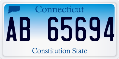 CT license plate AB65694