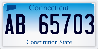 CT license plate AB65703