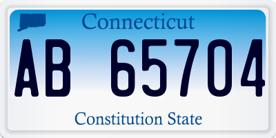 CT license plate AB65704