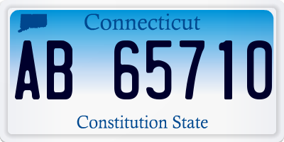 CT license plate AB65710