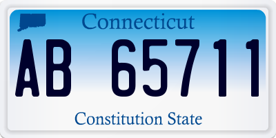 CT license plate AB65711