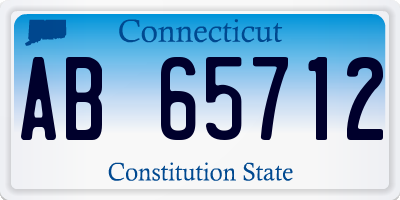 CT license plate AB65712