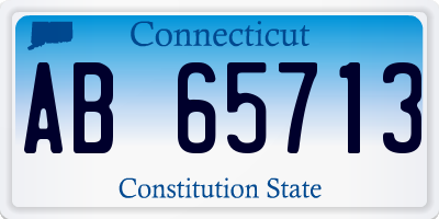 CT license plate AB65713