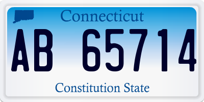 CT license plate AB65714