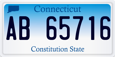 CT license plate AB65716