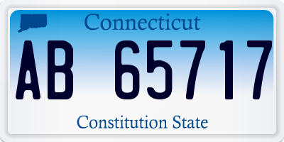 CT license plate AB65717