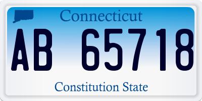 CT license plate AB65718