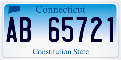 CT license plate AB65721